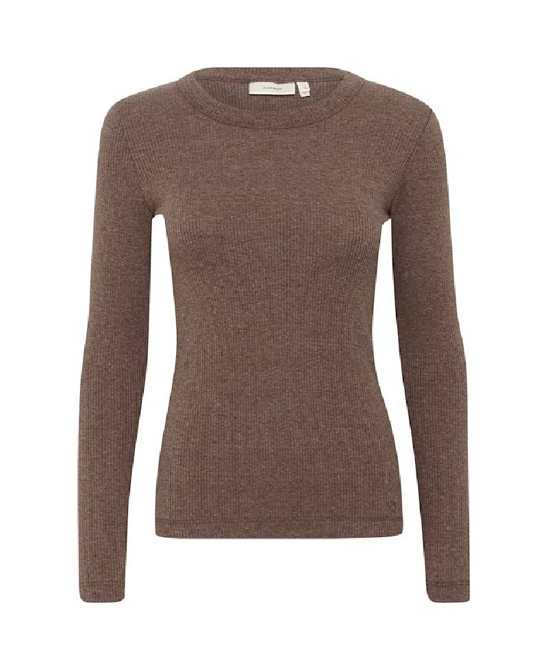 InWear DagnaIW Melange L/S T-Shirt - Brown Puce Melange