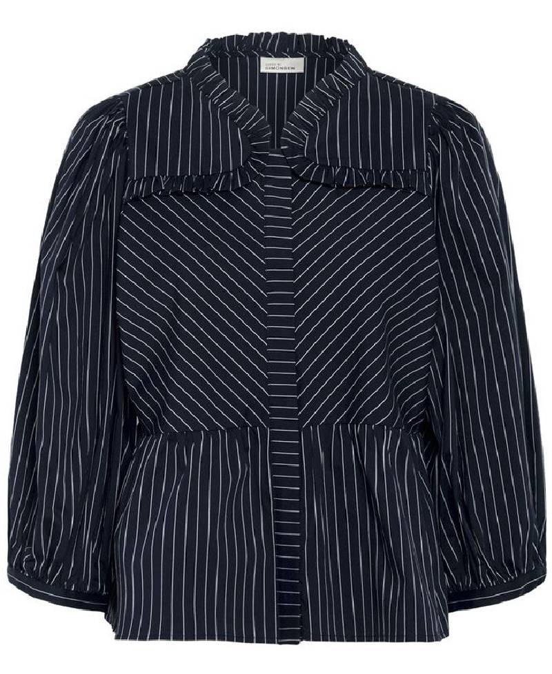 Karen By Simonsen KBAmy Nette Blouse - 107961 Inkwell Stripe