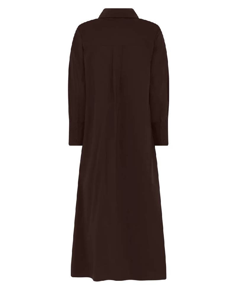 La Rouge Kamilla Shirt Dress -  Dark Brown