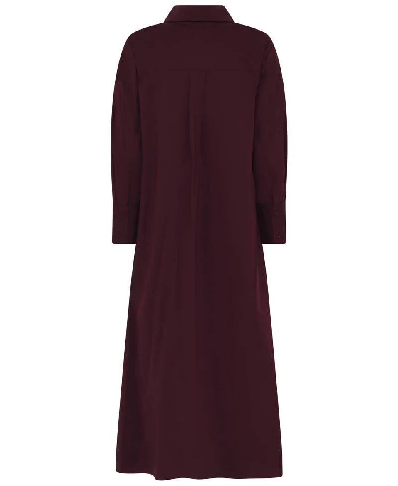 La Rouge Kamilla Shirt Dress -  Wine