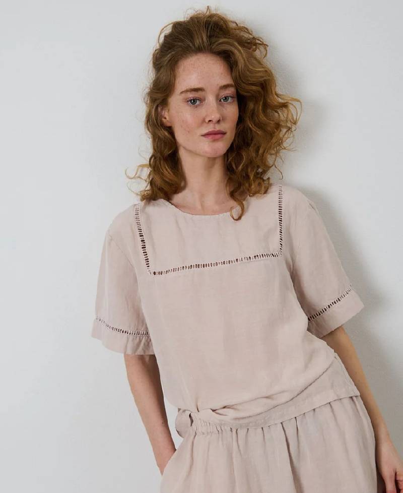 La Rouge Lone Blouse-Light Rose