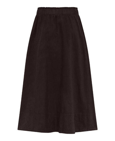 La´Rouge Vilma Skirt Corduroy - Dark Brown