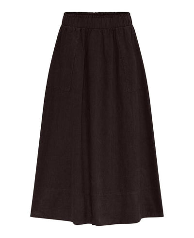 La´Rouge Vilma Skirt Corduroy - Dark Brown