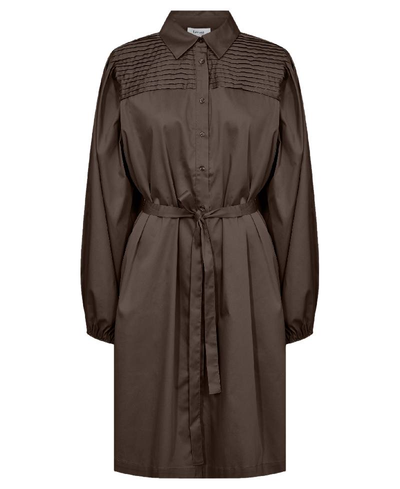 Levete Room LR-Isla Solid 127 Dress - L894 Coffee