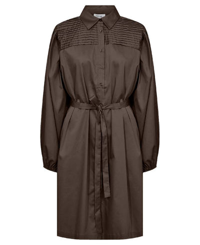 Levete Room LR-Isla Solid 127 Dress - L894 Coffee