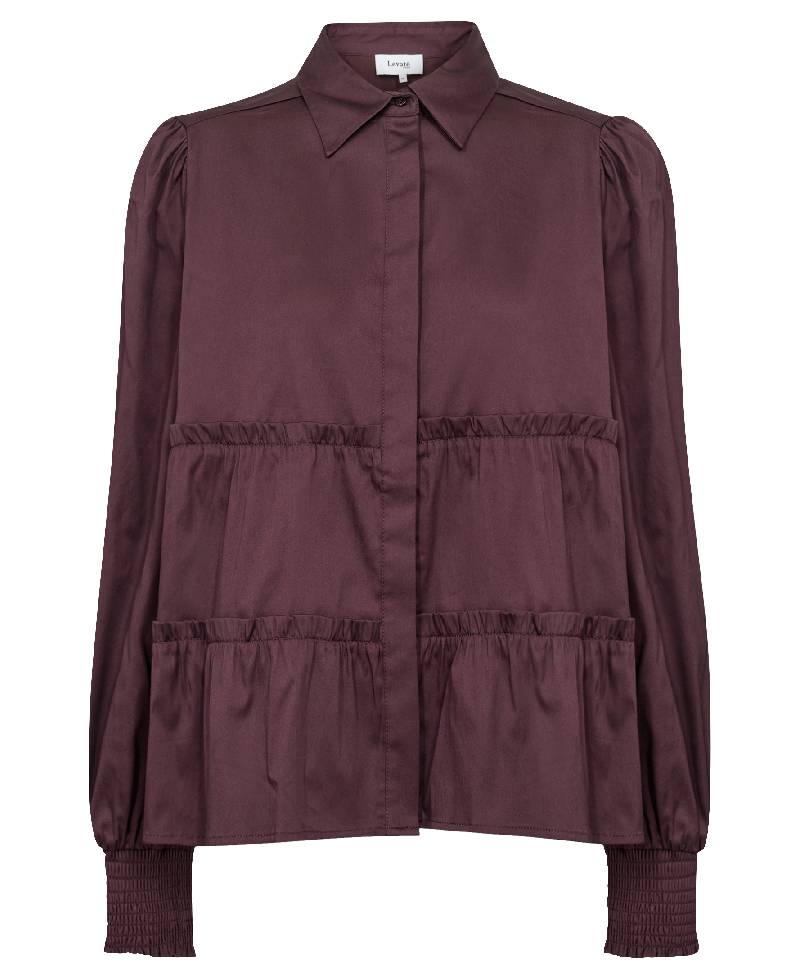 Levete Room LR-Isla Solid 95  Shirt - L418 Fudge