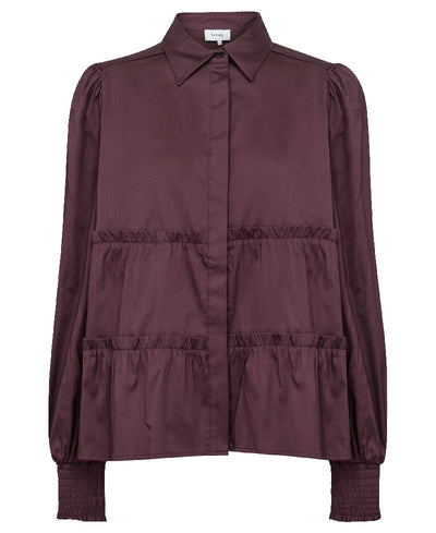 Levete Room LR-Isla Solid 95  Shirt - L418 Fudge