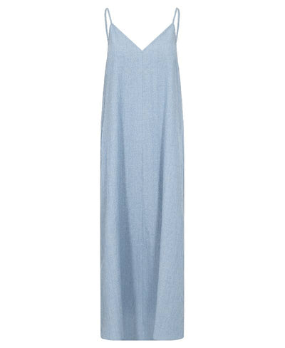 Levete Room LR-Lennon 4 Dress - L610 Blue Cotton