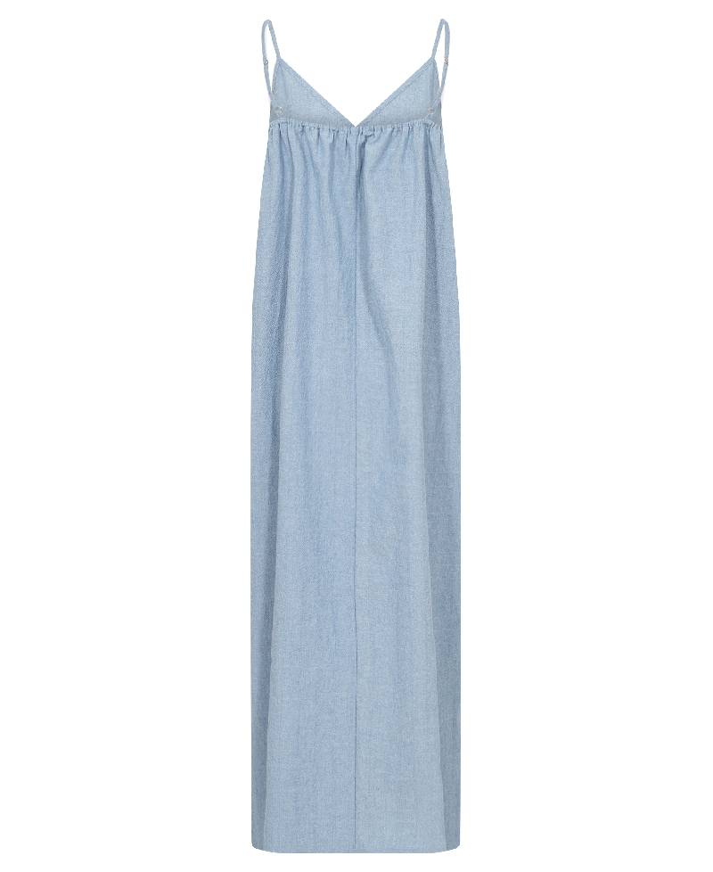Levete Room LR-Lennon 4 Dress - L610 Blue Cotton