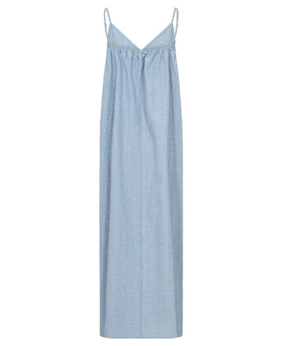 Levete Room LR-Lennon 4 Dress - L610 Blue Cotton