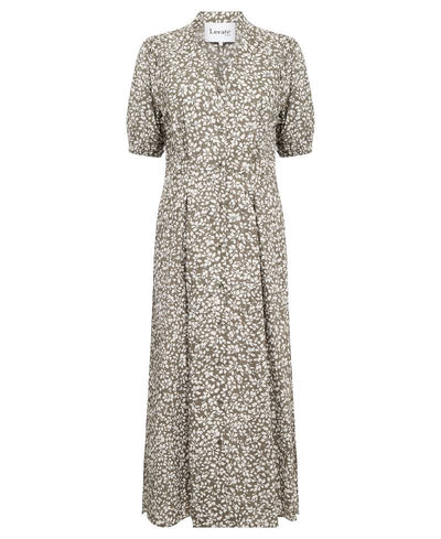 Levete Room LR-Lizy 1 Dress - L703C Summer Olive Combi