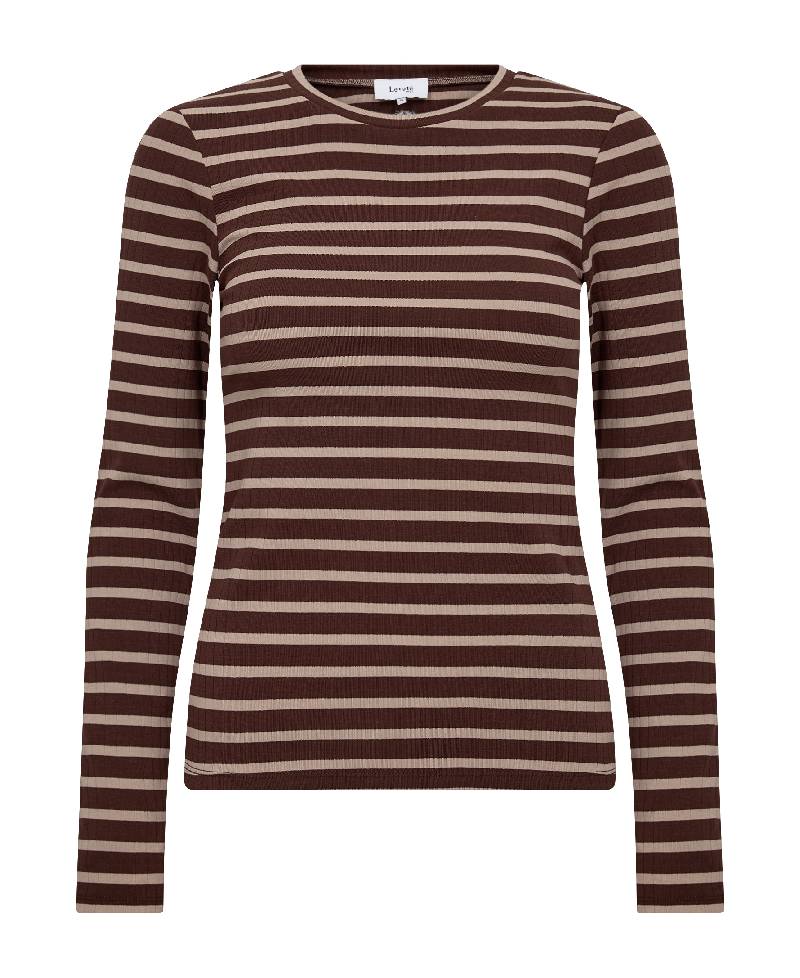 Levete Room LR-Neddie 2 T-Shirt - L876C Brown Combi