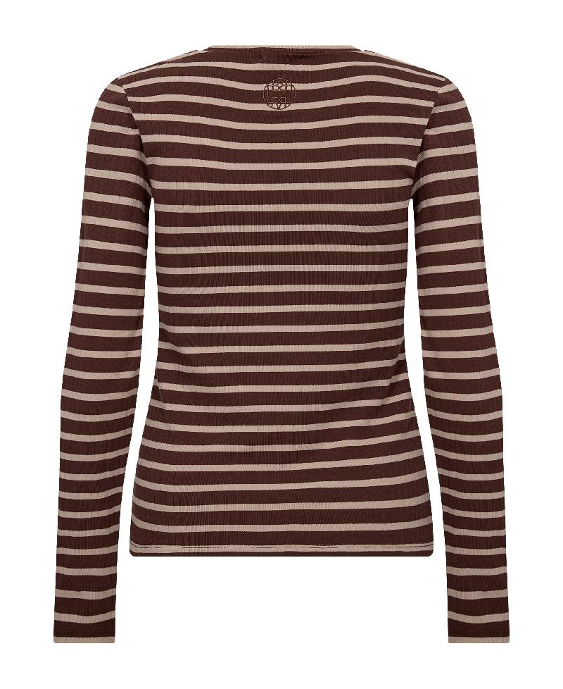 Levete Room LR-Neddie 2 T-Shirt - L876C Brown Combi
