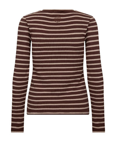 Levete Room LR-Neddie 2 T-Shirt - L876C Brown Combi