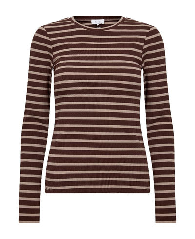 Levete Room LR-Neddie 2 T-Shirt - L876C Brown Combi
