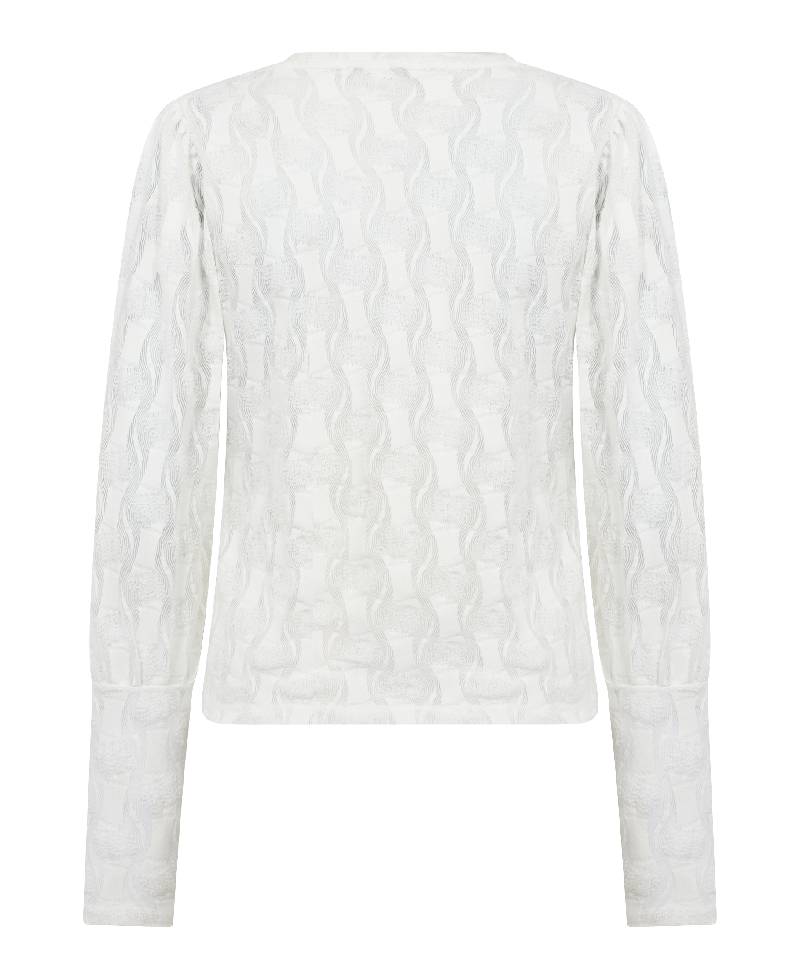 Levete Room LR-Ness 2 blouse - L101 Star White
