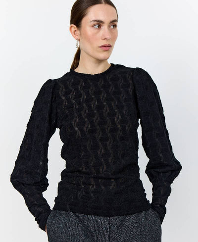 Levete Room LR-Ness 2 blouse - L999 Black