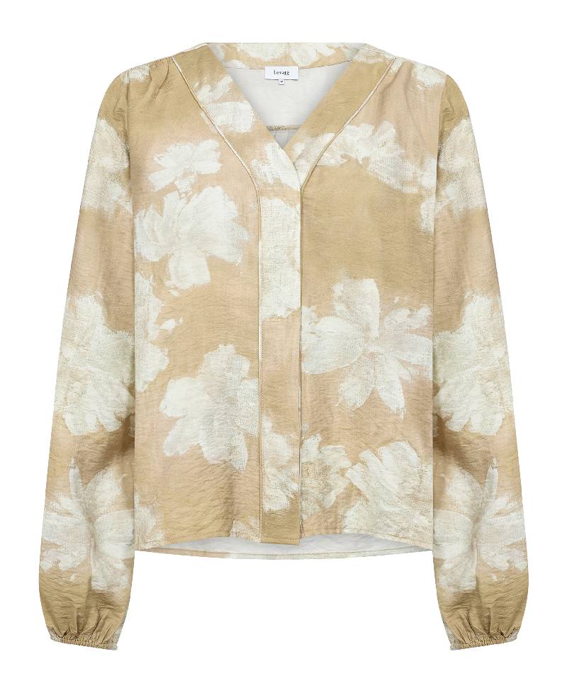 Levete Room LR-Nikki 1 Shirt - L336C Wood Ash Combi