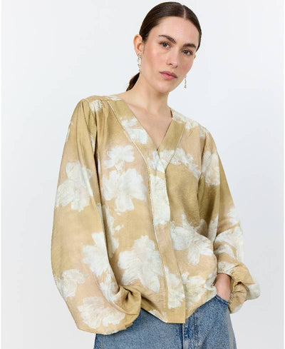 Levete Room LR-Nikki 1 Shirt - L336C Wood Ash Combi