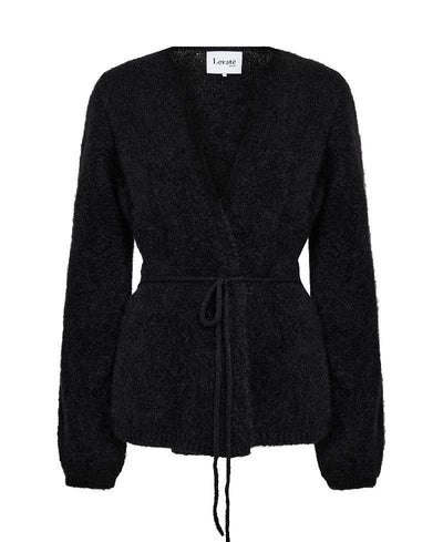 Levete Room  LR-Noreen 7 Knit  Cardigan - L999 Black