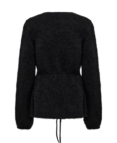 Levete Room  LR-Noreen 7 Knit  Cardigan - L999 Black