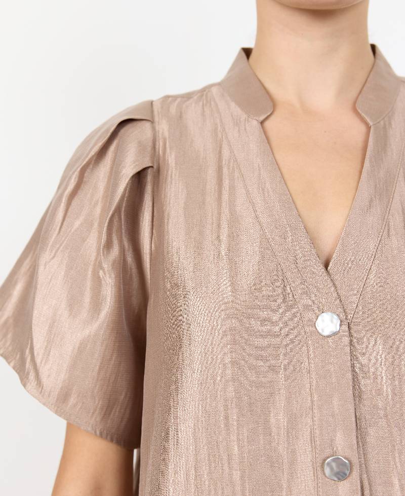 Levete Room LR-Olgine 1 Blouse - L172 Light Taupe