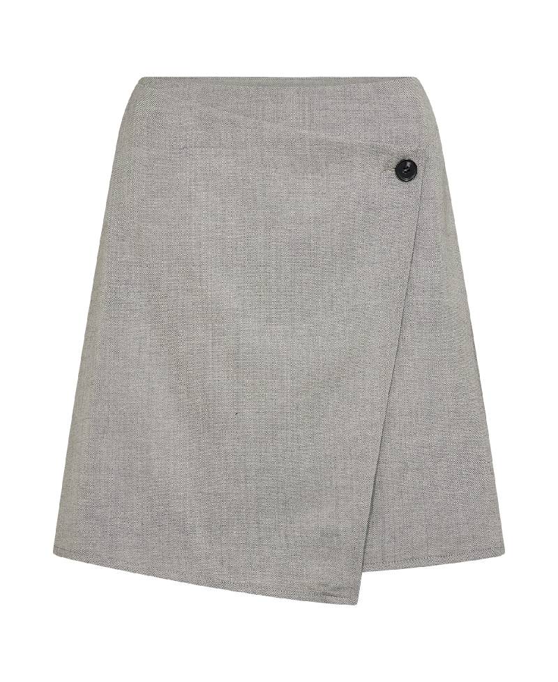 Levete Room Nelly 4 Skirt - L9950 Light Grey Melange