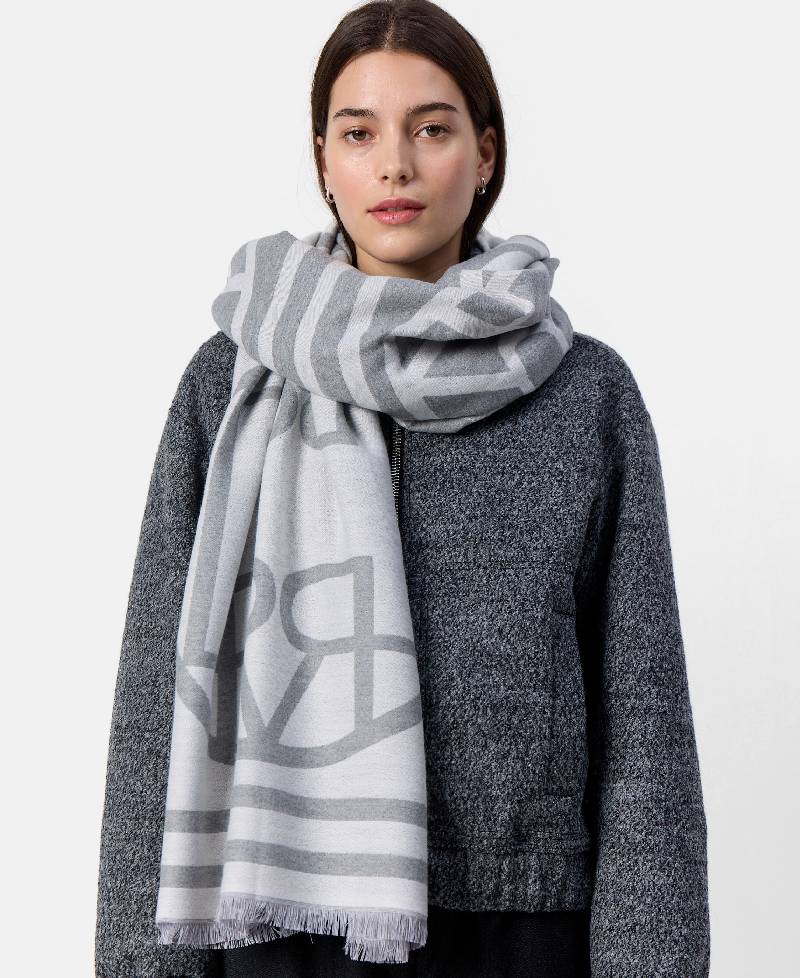 Levete Room LR-Hartley 1 Scarf - L9950C Light Grey Melange Combi