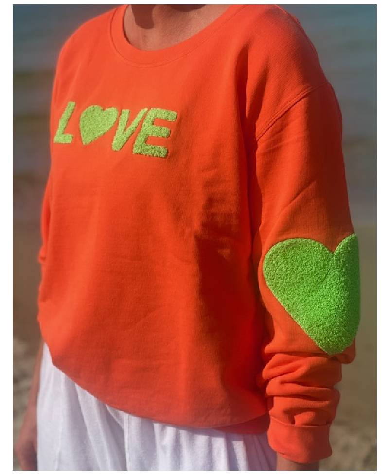Rosas LOVE Sweat - Orange/Green