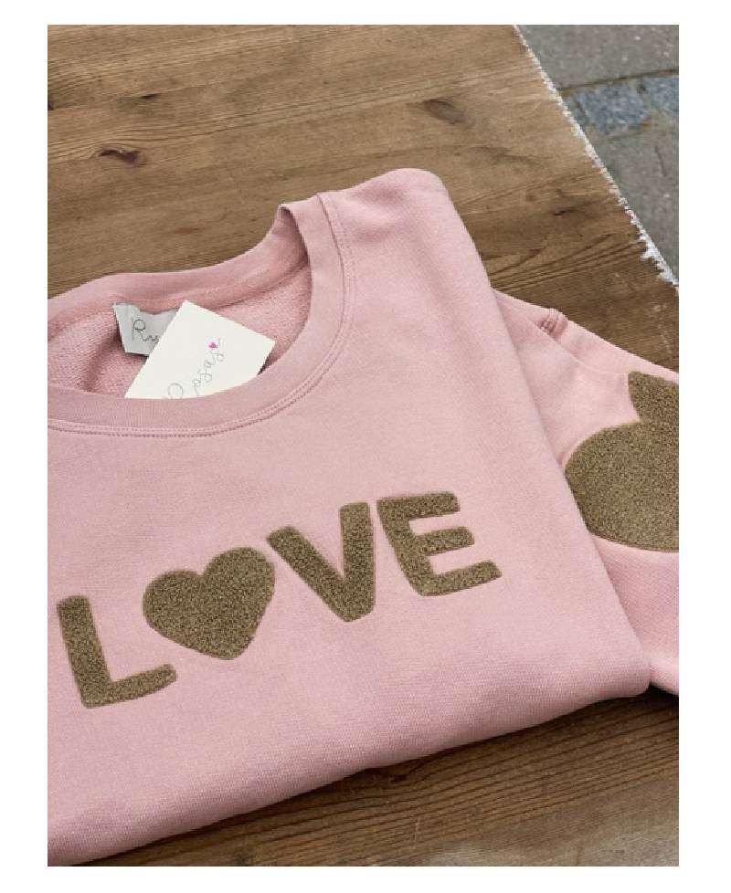 Rosas LOVE Sweat - Nude/Beige