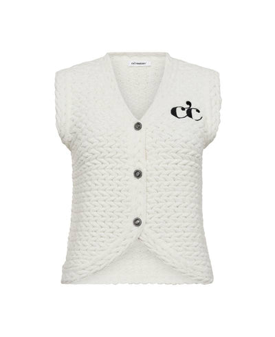 Co Couture MillyCC Knit Vest - 11 Off White