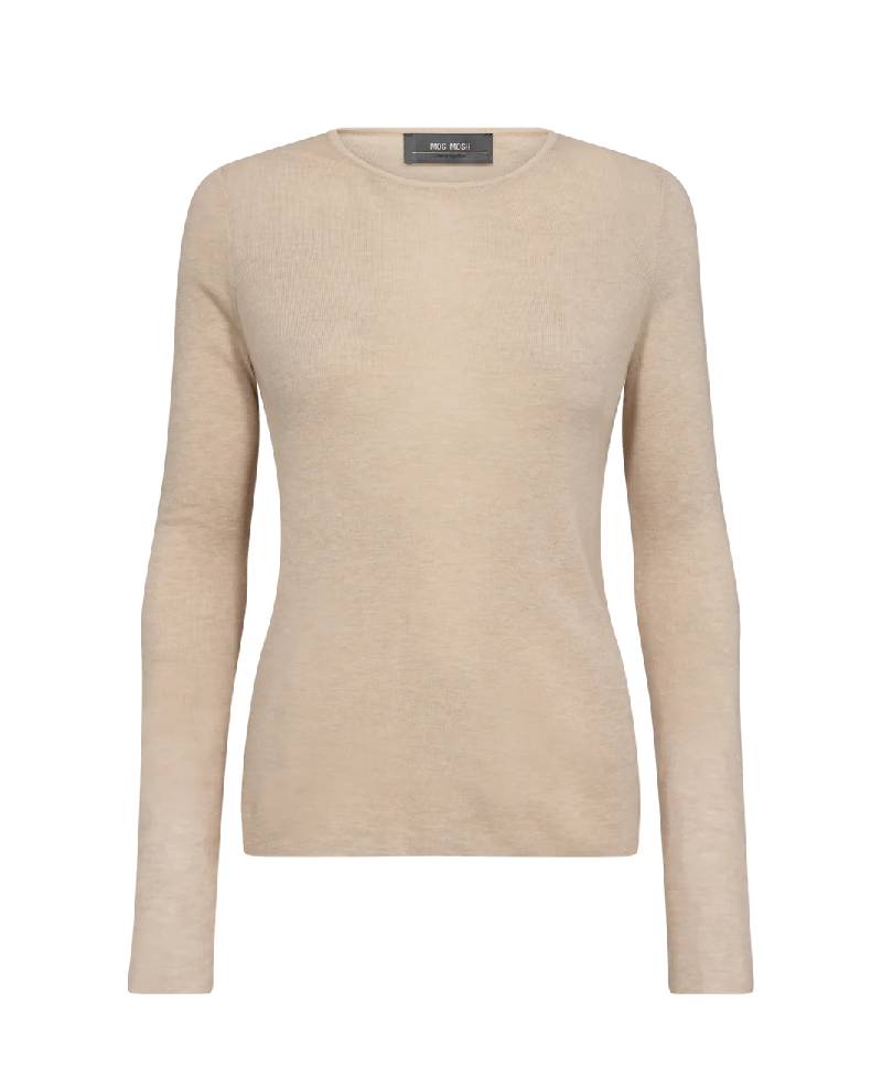 Mos Mosh MMBouch O-Neck Knit-Cement