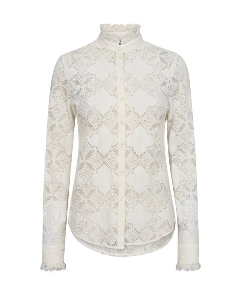 Mos Mosh MMJetta Lace Shirt-Ecru