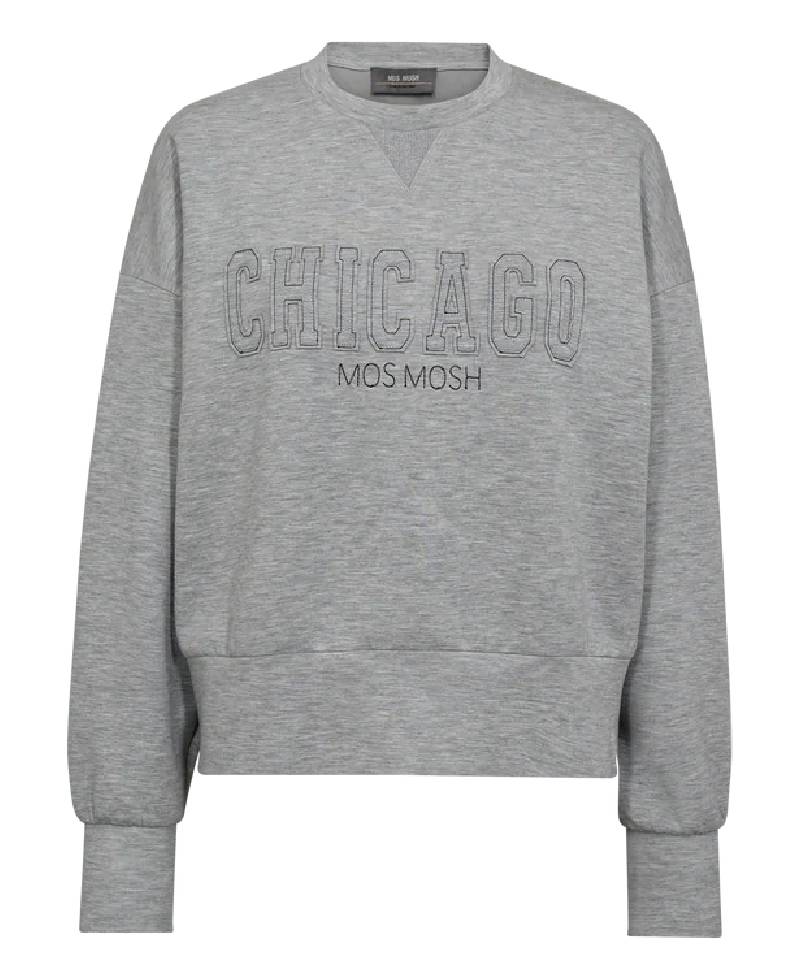 Mos Mosh MMRenzi O-LS Sweatshirt - Grey Melange