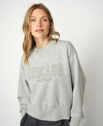 Mos Mosh MMRenzi O-LS Sweatshirt - Grey Melange