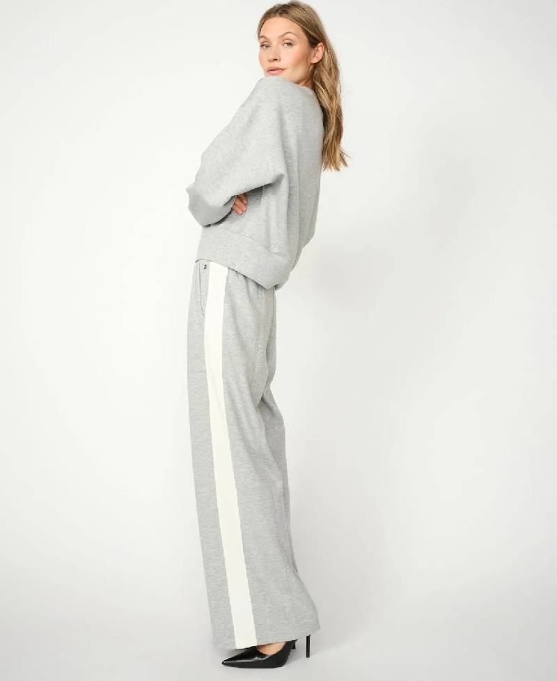 Mos Mosh MMRenzi Stripe Sweatpants - Grey Melange