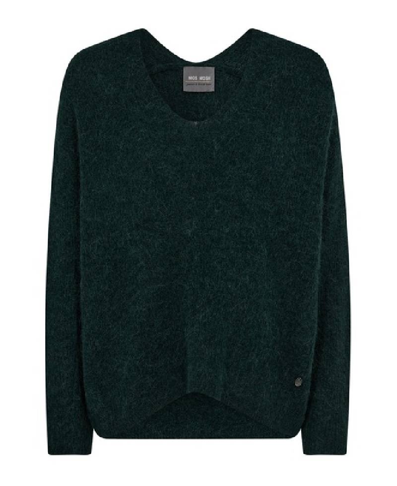 Mos Mosh MMThora V-Neck Knit - 568 Dark Pine