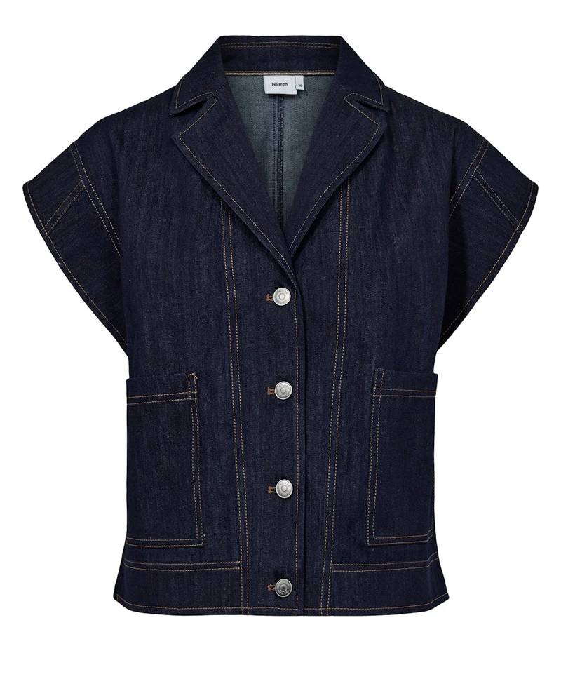 Nümph Nuchiku WaistCoat - 3012 Dark Blue Denim