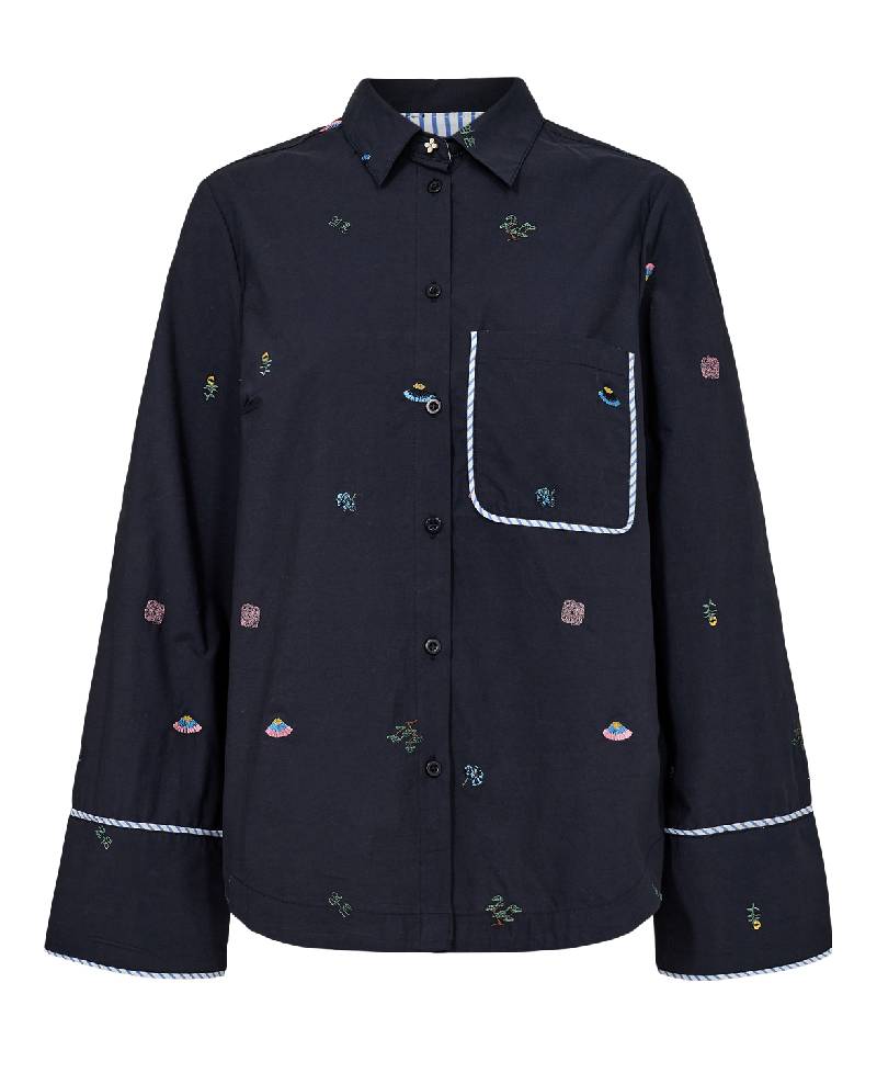 Nümph Nuchiro Boxy Shirt - 3038 Dark Sapphire