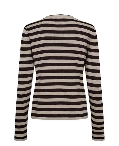 Nümph Nustripy Pullover - 5698 Black Coffee