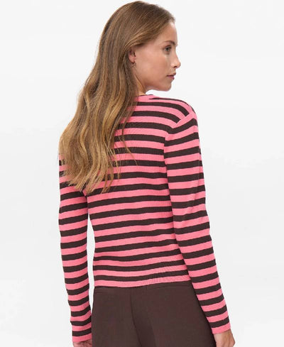 Nümph Nustripy Pullover - Pink Lemonad