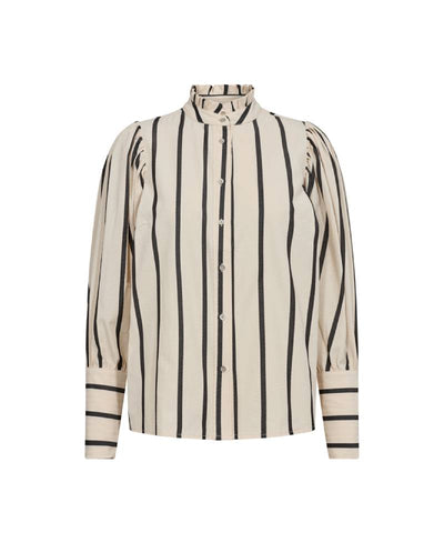 Co'Couture Tessiecc Stripe Puff Shirt - Marcipan/ Black