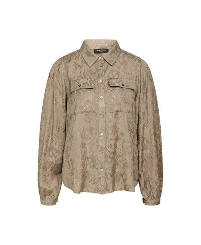 Bruuns Bazaar  BuckthornBBMarleni shirt -  Roasted Grey Khaki