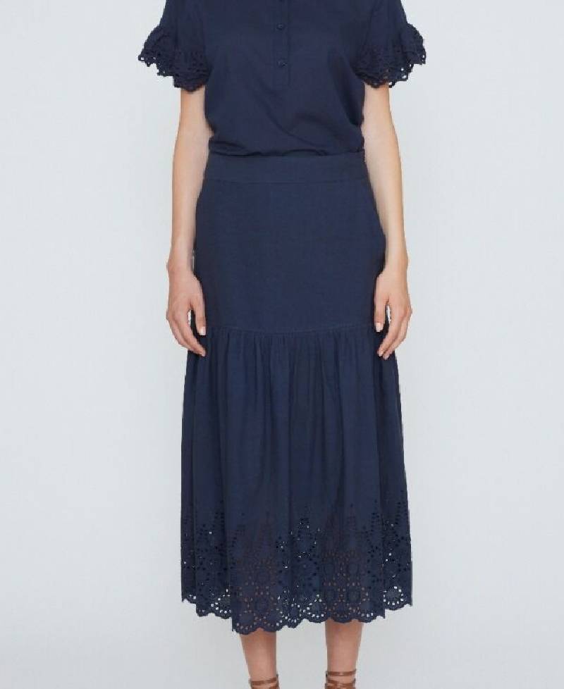 Six Ames Daimi Skirt - Night Blue