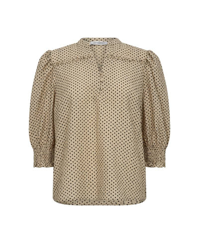 Co'Couture ChessCC Dot SS Shirt - Khaki