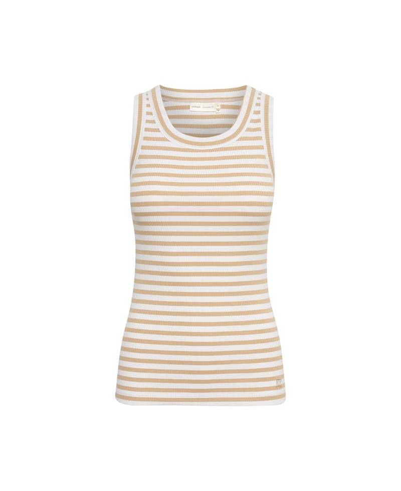 Inwear DagnaIW Striped Tank - Alabaster/Pure White stripe