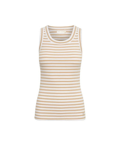 Inwear DagnaIW Striped Tank - Alabaster/Pure White stripe
