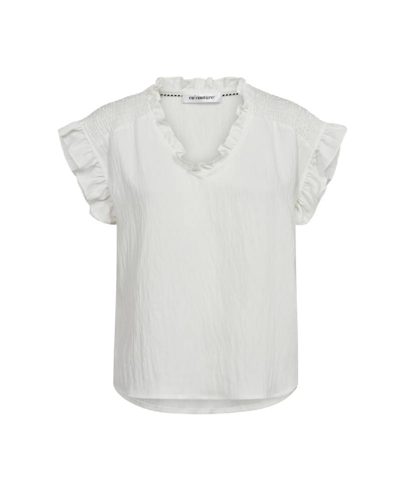 Co Couture SuedaCC Frill Smock Top - White