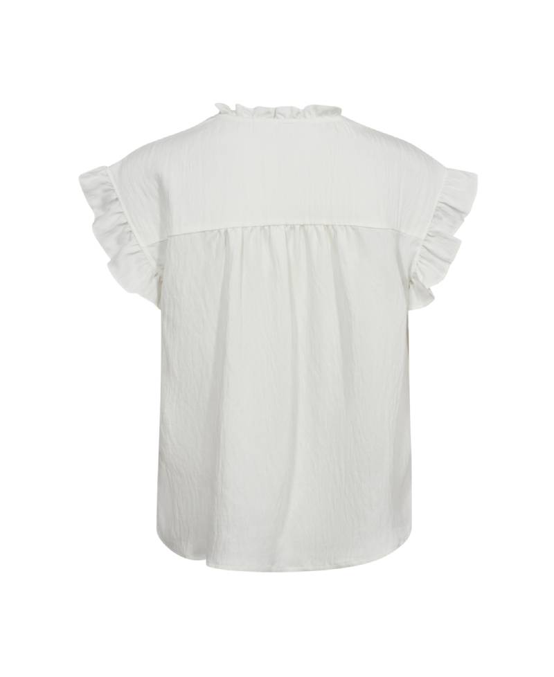 Co Couture SuedaCC Frill Smock Top - White
