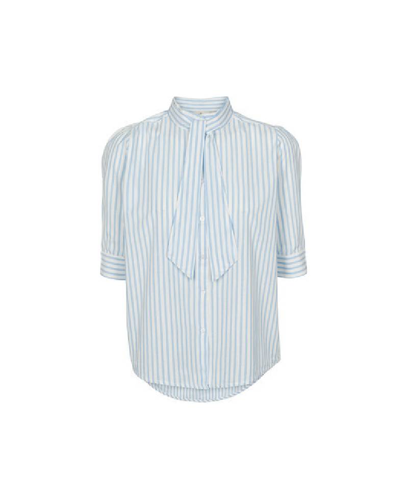 Basic Apparel Aya Tieband Shirt-Birch/Alaska Blue